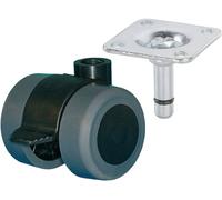 dörner + helmer 761335 761335 Roulette jumelée Diamètre de la roue: 35 mm Capacité de charge (max.): 70 kg 1 pc(s)