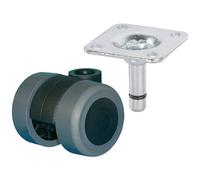 dörner + helmer 761340 Roulette de conteneur de parquet 35 mm Plaque 38 x 38 mm TrKr 70 kg sans couvercle