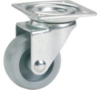 Döner + helmer Meubles de Roulette, 45 x 17 mm, en plastique, gris de roue 790140 C