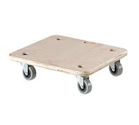 Dörner + Helmer Chariot de transport stable Soft-Mini, 290 mm x 290 mm x 85 mm, capacité de charge de 200 kg, roues en caoutchouc, pour caisses