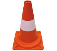 Dörner + Helmer Cône de signalisation rouge/blanc (cône pour bloquer les points dangereux, longueur 300 mm, matériau polyéthylène, cône de guidage d'avertissement) 490150