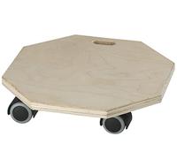 Dörner + Helmer Octo-Soft - Chariot de Transport - 280 mm x 280 mm x 70 mm - Charge maximale : 80 kg - Double roulettes - pour caisses et Meubles - Couleur Bois