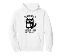Does It Look Like I Care Funny Cat Sweat à Capuche