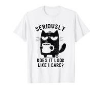 Does It Look Like I Care Funny Cat T-Shirt