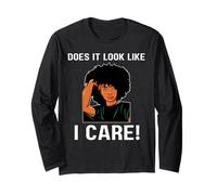 Does It Look Like I Care Mélanine Noir Femmes Filles Manche Longue