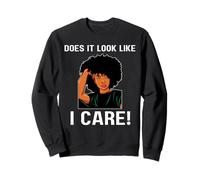 Does It Look Like I Care Mélanine Noir Femmes Filles Sweatshirt