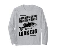 Does This Shirt Make My Bass Look Big Funny Fishing Manche Longue