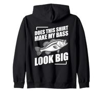 Does This Shirt Make My Bass Look Big Funny Fishing Sweat à Capuche