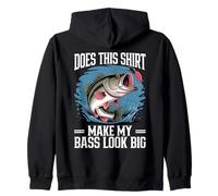 Does This Shirt Make My Bass Look Big Funny Fishing Sweat à Capuche