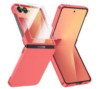 Doeshine Coque pour Samsung Galaxy Z Flip 7 Ultra Mince, MagSafe, [Verre Trempé Protection Écran], Hard PC, Antichoc Anti-Rayures Bumper Protection Etui Housse Case Cover Z Flip 7 2025 (Corail)