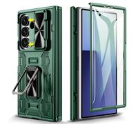 Doeshine Coque pour Samsung Galaxy Z Fold 7, 360 ° Rotatif Support, Protection D'écran et L'appareil Photo, Protection Contre Les Charnières, Armor Cover Case Housse 2025 (Vert)