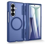 Doeshine Coque pour Samsung Z Fold 7, Charge Magnétique & Protection Charnière Renforcée (NO S-Pen), [Verre Trempé Protection Écran] Etui Housse Cover (Bleu)