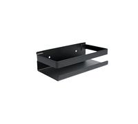 DOESS Porte-épices- Support de cuisine suspendu-Support à épices-Support de pot à épices-Porte-épices-Support de pompe à savon-Support mural-Organisateur d’épices (Noir, 20 CM)