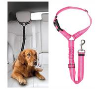 DOETYD Ceinture de sécurité de Voiture pour Chien - Harnais réglable pour Animal Domestique, Laisse rembourrée pour Chien, Laisse élastique en Nylon Durable, Laisse de sécurité pour Chien (Rose)