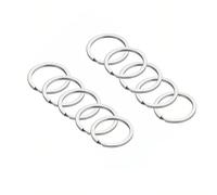 DOETYD Lot de 10 porte-clés ronds plats en métal