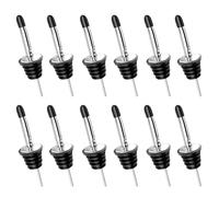 DOETYD Lot de 12 becs verseurs en acier inoxydable avec bec effilé pour boissons, liqueur, cocktail, bar, sirop à domicile, vinaigre