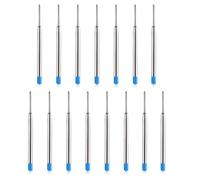 DOETYD Lot de 15 cartouches métalliques comprenant des recharges de stylo à encre bleue, une recharge à bille pour le remplacement des recharges à bille Parker