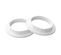 DOETYD Lot de 2 bagues de réduction pour abat-jour, E27, plastique, blanc