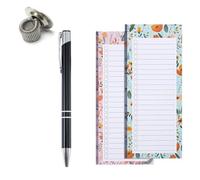 DOETYD Lot de 2 blocs-notes magnétiques pour liste de courses avec 100 feuilles détachables et 1 clip magnétique pour stylo - Facile à utiliser - Pour notes et courses, rappels - Convient pour la