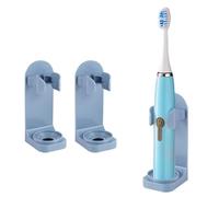 DOETYD Lot de 2 Porte-brosses à Dents électriques, Porte-brosses à Dents électriques Mural, Porte-brosses à Dents de Salle de Bain, Convient à la Plupart des brosses à Dents électriques (Bleu)