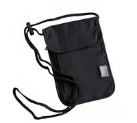 DOETYD Pochette Tour de Cou Voyage,Pochette Tour de Cou pour Homme et Femme,Portefeuille sécurisé pour Le Cou et Le Passeport,Blocage RFID, Sac de Poitrine pour Voyage,étanche, antivol dissimulé,Noir