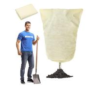 DoeVelisyn Protection des plantes d'hiver 120 x 180 cm - Protection hivernale pour plantes d'extérieur - Avec fermeture éclair - Résistante à la déchirure - Respirante - Réutilisable - Citronnier