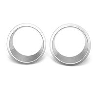 DOFABI Garniture de Couverture d'encadrement de Phare de Voiture, for Jeep, Wrangler JK 2007-2017 Autocollants de décoration de Cadre de Phare de Voiture ABS Noir Mat Lampe de Garniture(Chrome)