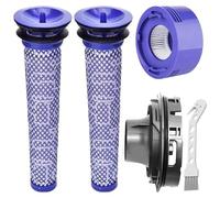 DOFABI Kit de remplacement de filtre à vide, for Dyson, V7 V8 avec 1 couvercle de moteur arrière, 1 filtre arrière, 2 pré-filtres, 1 brosse de nettoyage Remplacement du filtre HEPA