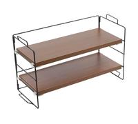 Dofanqing Petite étagère pour bureau - Étagère de table à 2 niveaux, étagère de rangement pour cuisine et bureau, mini étagère peu encombrante avec compartiments réglables, stable et facile à nettoyer