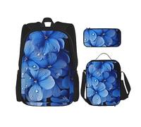 DOFFO Ensemble de 3 sacs à dos de voyage pour ordinateur portable - Pour homme et femme - Sac à dos décontracté avec sac à déjeuner - Trousse à crayons - Noir - Taille unique, Noir , Taille unique,