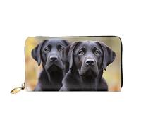 DOFFO Portefeuille en cuir imprimé berger allemand pour les femmes portefeuille mince fermeture éclair téléphone changer portefeuille embrayage porte-cartes étui portefeuille portefeuille, Chien