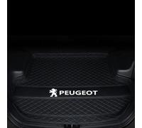 DOFFO Voiture Cuir Tapis Coffre Voiture pour Peugeot 5008 2025,Doublure Coffre Protection Trunk Cargaison Tapis Imperméable Anti Rayures Accessoires Intérieur,F-Black
