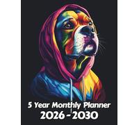 Dog 5 Year Monthly Planner: Large 60 Month Sunday to Saturday Calendar | Gift For People Who Love Puppies, Pet Lovers | Ideal for Professionals, Students, and Busy Individuals | 8.5 x 11 Inches | v1