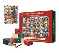 Dog Advent Calendar 2025, 1000pcs Noël Dog Jigsaw Advent Calendar 2025, 24 jours Countdown Puzzle For Adult Kids Family Toys Gifts |.Calendriers