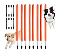 Dog Agility Weave Poles - 8 Piece Portable Training Course, Backyard Set | Dog Agility Weave Poles, 8 Piece Portable Training Set, Lightweight Course, For Backyard Garden Park Soil Outdoor Dog