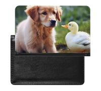 Dog And A Duck Housse de protection pour passeport avec blocage RFID Porte-carte d'identité Portefeuille de voyage sécurisé pour tickets de passeport, cartes de crédit, style, taille unique, Style :,