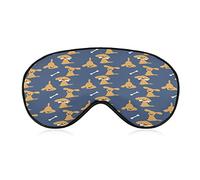 Dog and Bones Sleep Eye Mask Soft Eye Covers Blocking Lights Bandeau avec sangle réglable pour la sieste de voyage