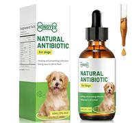 Dog Antibiotics Gouttes Antibiotiques pour Chiens, complément nutritionnel diététique en Gouttes pour Chiens, supplément nutritionnel Naturel à Base de Plantes, adapté aux Chien de Tous âges (60ml)