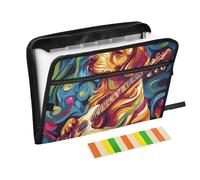 Dog Art Music Play Duty Trieur extensible 13 poches format A4 avec fermeture éclair pour organiseur de fichiers accordéon