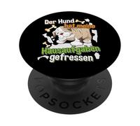 Dog Ate My Homework - Citation d'apprentissage de l'allemand PopSockets PopGrip Adhésif