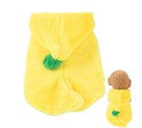 Dog Banana Costume - Banana Outfit Winter Cosplay Coat | Funny Yellow B́anana Suit for Small Medium Breed Pet Dogs Cat Halloween Christmas Spring Fall Winter Photograph, Soft Plush Pet Clothes