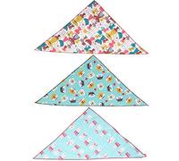 Dog Bandana | 3 Pack Washable Cotton Neck Scarf for Pets | Reversible Shape Neckerchief for Dogs/Cats/Puppies | Soft Collar Accessory for Parties/Picnics (L)