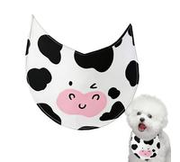Dog Bandana - Adjustable Waterproof Towel, Cow Pattern Scarf, Stylish Handkerchief with, Everyday Holiday Dressing for, Pet Accessories, Christmas Easter Halloween Parties Photo Shoots Grooming