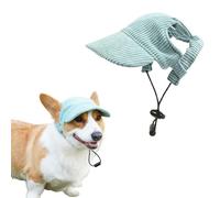 Dog Baseball Cap, Summer Dog Sun Protection Hat Adjustable Pet Cat Baseball Hat Visor Cap with Ear Holes for Puppy Small Medium Large Dogs (Green, XS)