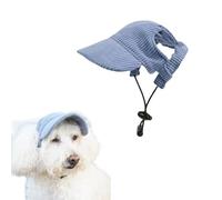 Dog Baseball Cap, Summer Dog Sun Protection Hat Adjustable Pet Cat Baseball Hat Visor Cap with Ear Holes for Puppy Small Medium Large Dogs (Blue, XS)