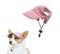 Dog Baseball Cap, Summer Dog Sun Protection Hat Adjustable Pet Cat Baseball Hat Visor Cap with Ear Holes for Puppy Small Medium Large Dogs (Pink, XS)
