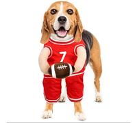 Dog Basketball Costume - Dog Basketball Player Costume | Halloween Costume with Ball | Realistic Dog Outfits for Halloween Party Masquerade Funny Adjustable Straps Pet Sports Jersey