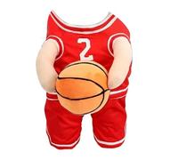 Dog Basketball Player Costume with Ball | Comfortable Dog Halloween Costume | Basketball Costume for Dogs | Dog Clothes Costume | Dog Cosplay Costume Stylist Dogs Outfit for Party Birthday Festival