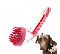 Dog Bath Brush, Cat Bathing Brush with Built In Soap Dispenser, Gentle Massage Cleansing Scrubber for Cats, Kittens, Puppies, Ideal for Home, Groomers, Travel, Beach, Swimming Pool, Pet Care Routine