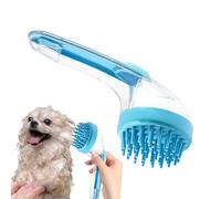 Dog Bath Brush, Pet Bath Massage, 7.48x2.76x3.74 Inches Silicone Grooming Tool, Gentle Cleaner with Shampoo Dispenser, Pets Shower Aid for Cats, Puppies, Comb and Daily Bathing